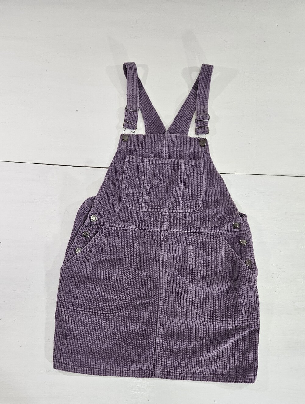 Wild Fable Purple Corduroy Overall Mini Dress Womens Size Medium
